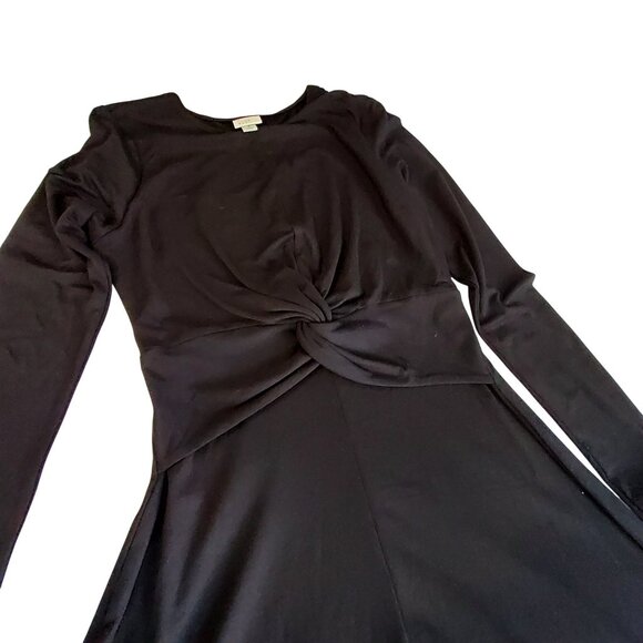 A New Day Black Long Sleeve for a sleek appearance   Twist Front Maxi Dress S - Picture 7 of 9